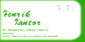henrik kantor business card